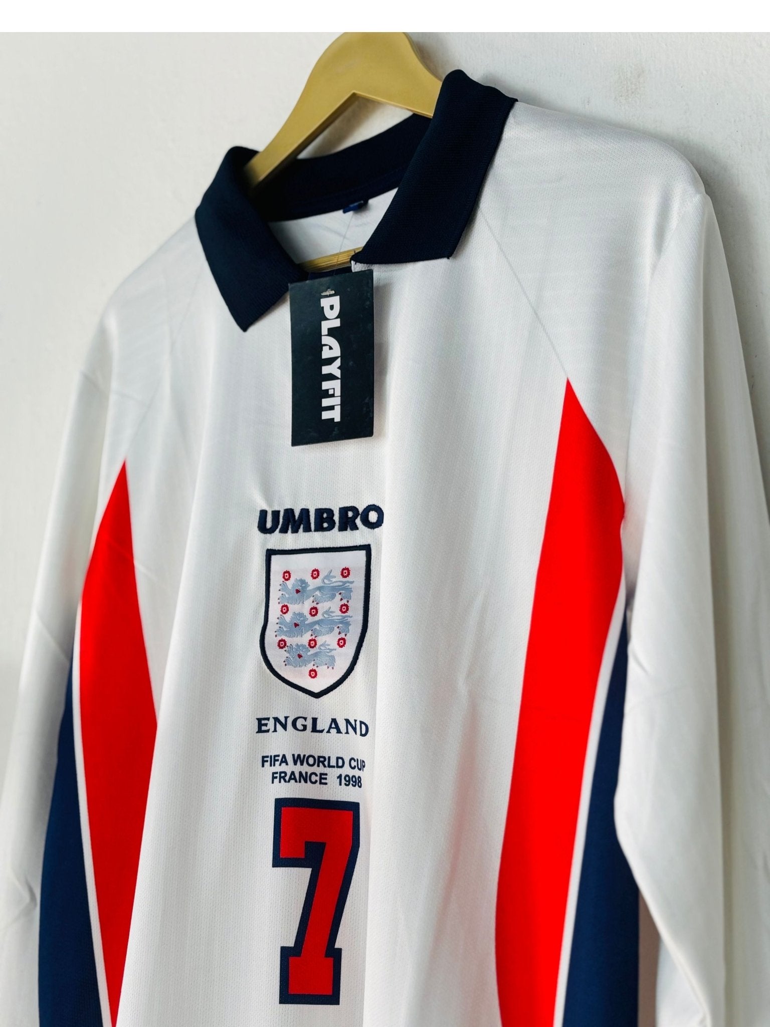 England 1998 FIFA World Cup Home Jersey - Playfit