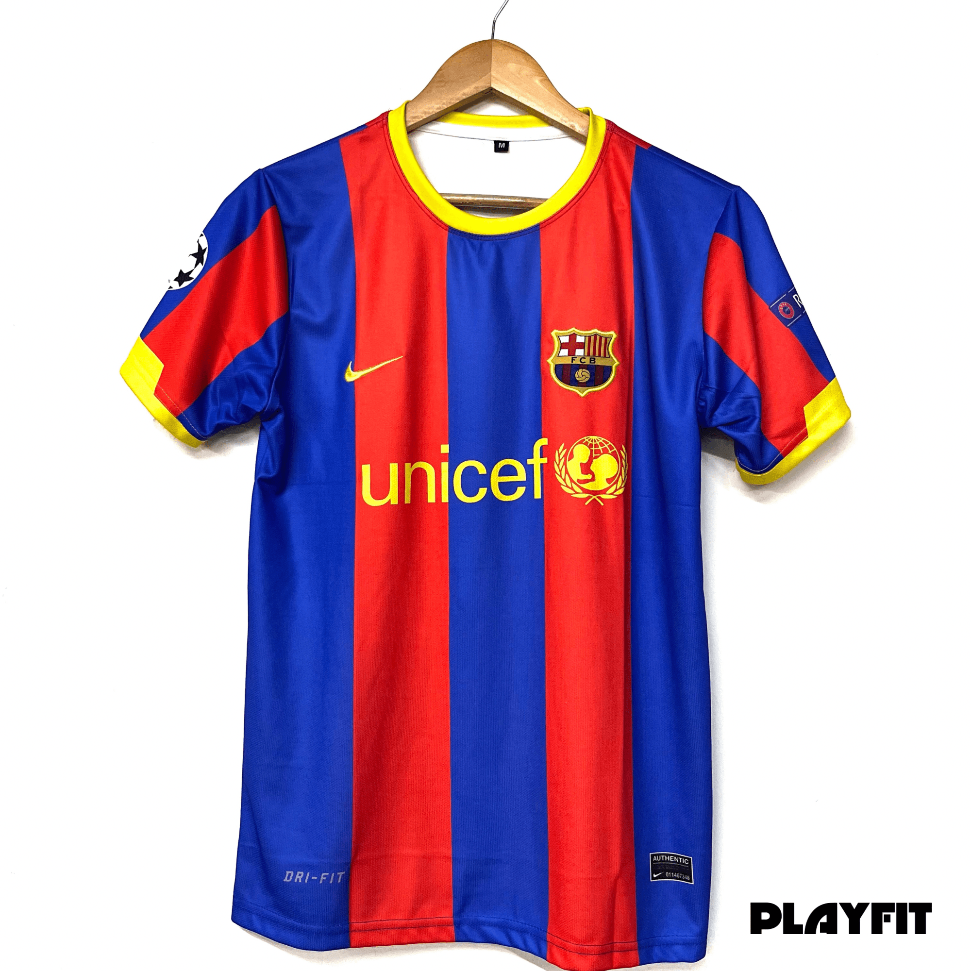 Short Sleeve Embroidery FC Barcelona 2016/17 Home Jersey – Retro Glory Returns 🇪🇸 - Playfit